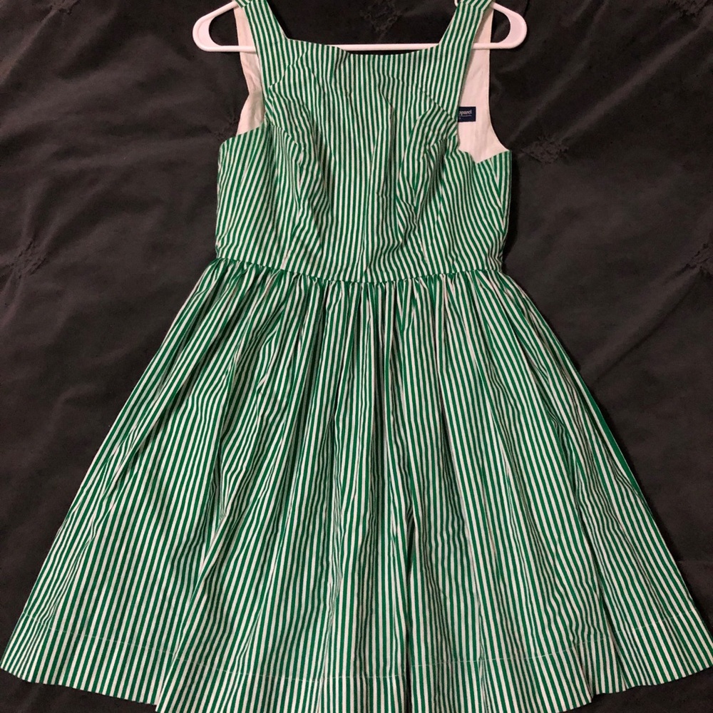 COPY - American Apparel Green Striped Button Sundress